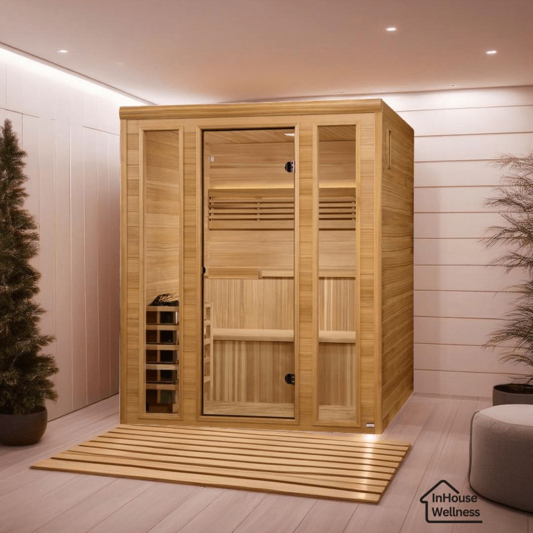 Golden Designs Engelberg Edition 6-Person Traditional Steam Sauna - Premium Clear Cedar-Golden Designs Inc-InHouse Wellness