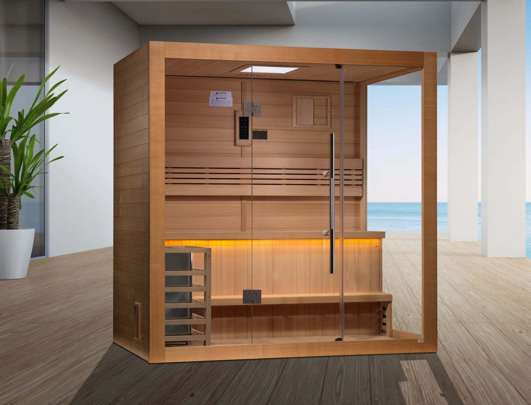 Golden Designs "Forssa Edition" 4 Person Traditional Sauna - Canadian Red Cedar Interior-Golden Designs Inc-InHouse Wellness