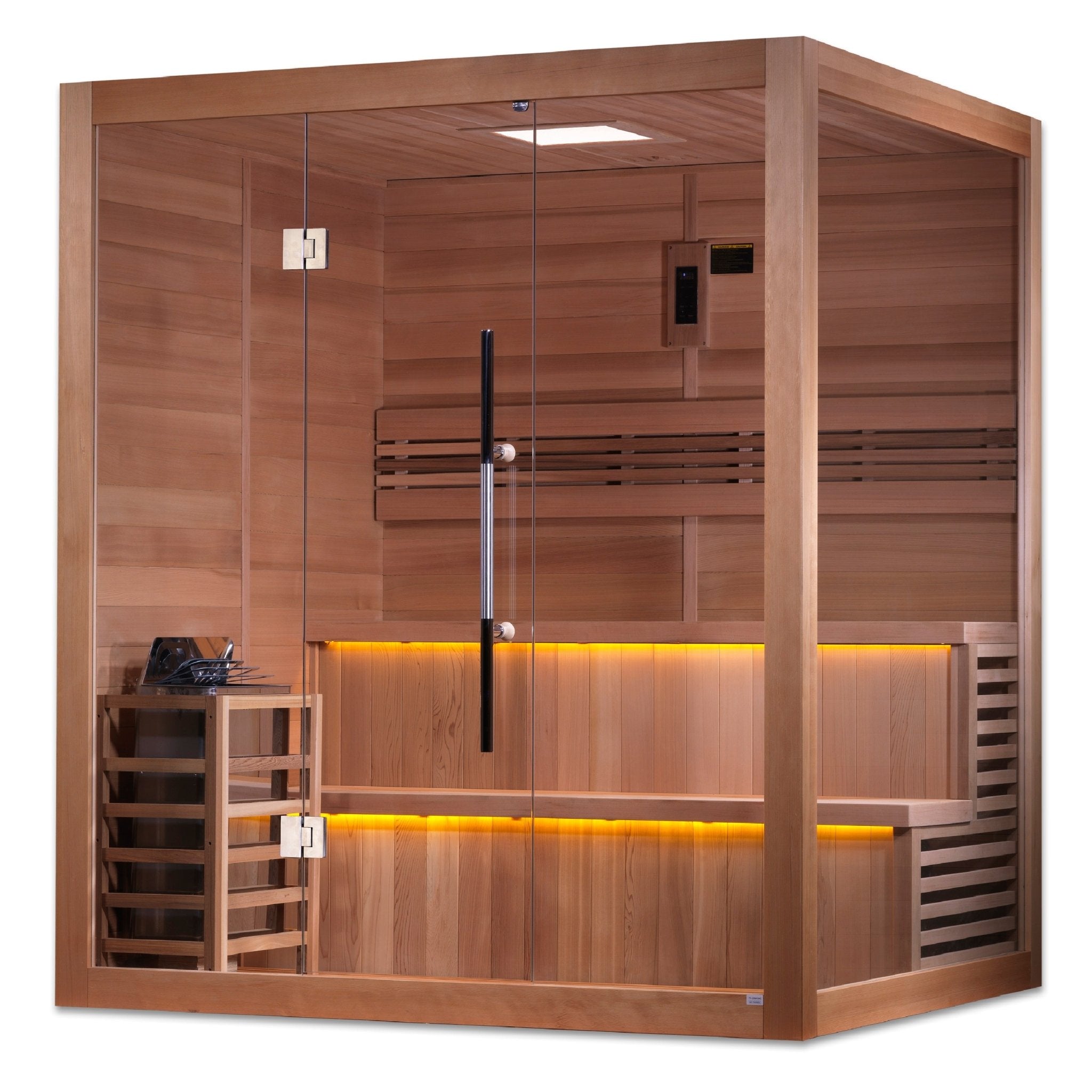 Golden Designs "Kuusamo Edition" 6-Person Indoor Traditional Sauna - Canadian Red Cedar Interior-Golden Designs Inc-InHouse Wellness