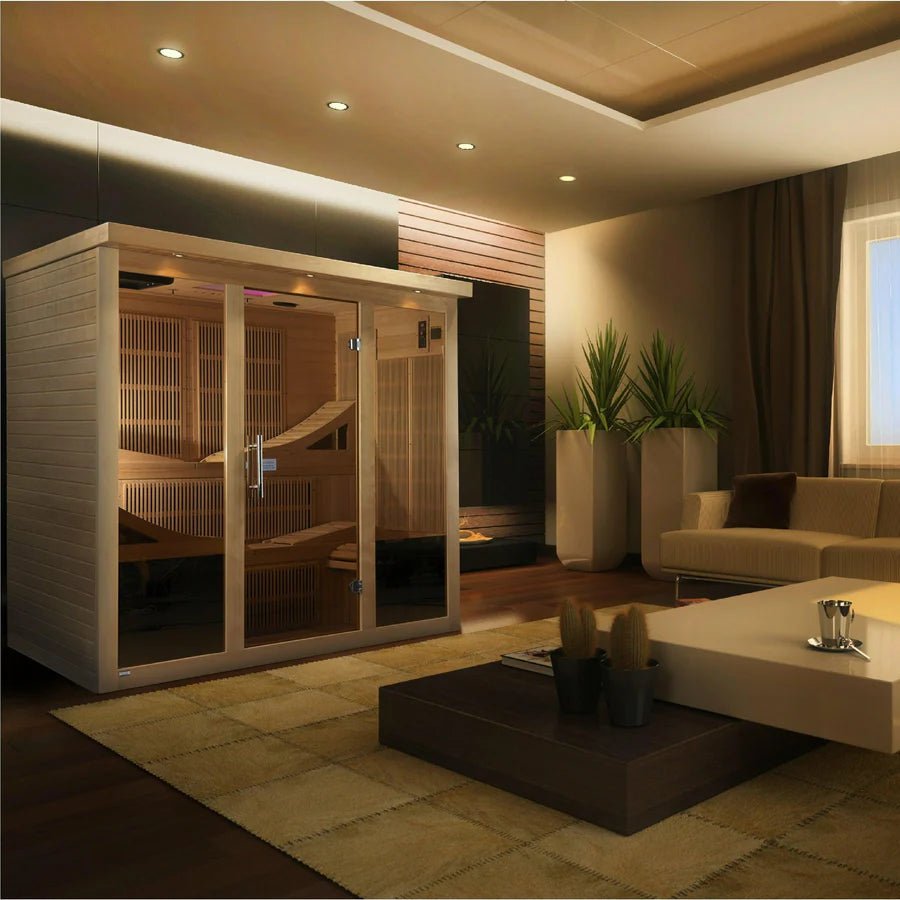 Golden Designs Monaco GDI-6996-01 Near Zero EMF 6-Person FAR Infrared Sauna-Golden Designs Inc-InHouse Wellness
