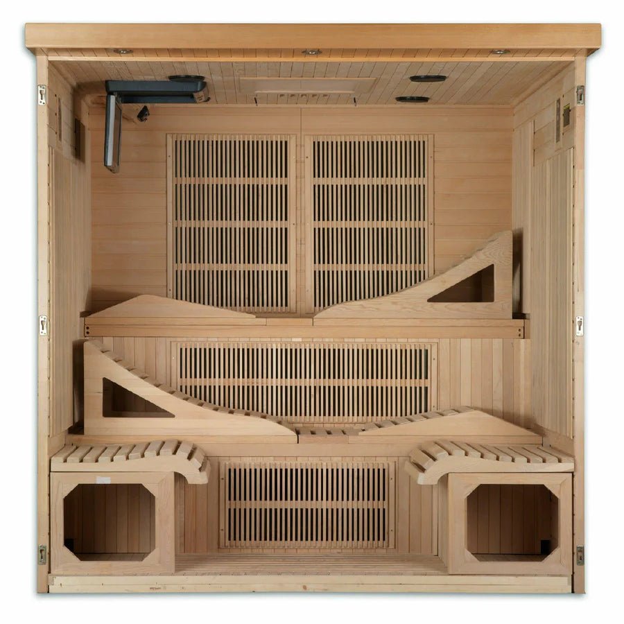 Golden Designs Monaco GDI-6996-01 Near Zero EMF 6-Person FAR Infrared Sauna-Golden Designs Inc-InHouse Wellness