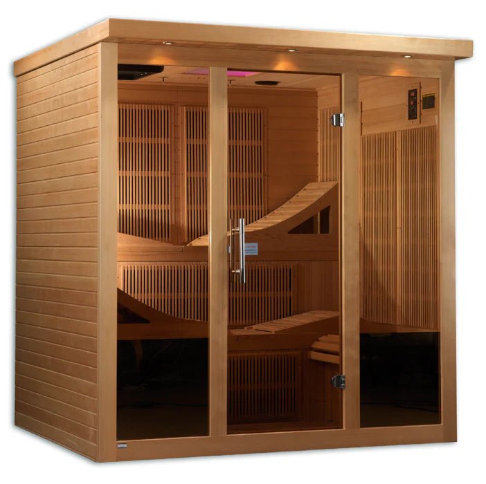 Golden Designs Monaco GDI-6996-01 Near Zero EMF 6-Person FAR Infrared Sauna-Golden Designs Inc-InHouse Wellness