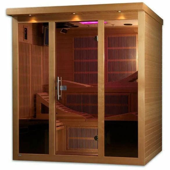 Golden Designs Monaco GDI-6996-01 Near Zero EMF 6-Person FAR Infrared Sauna-Golden Designs Inc-InHouse Wellness