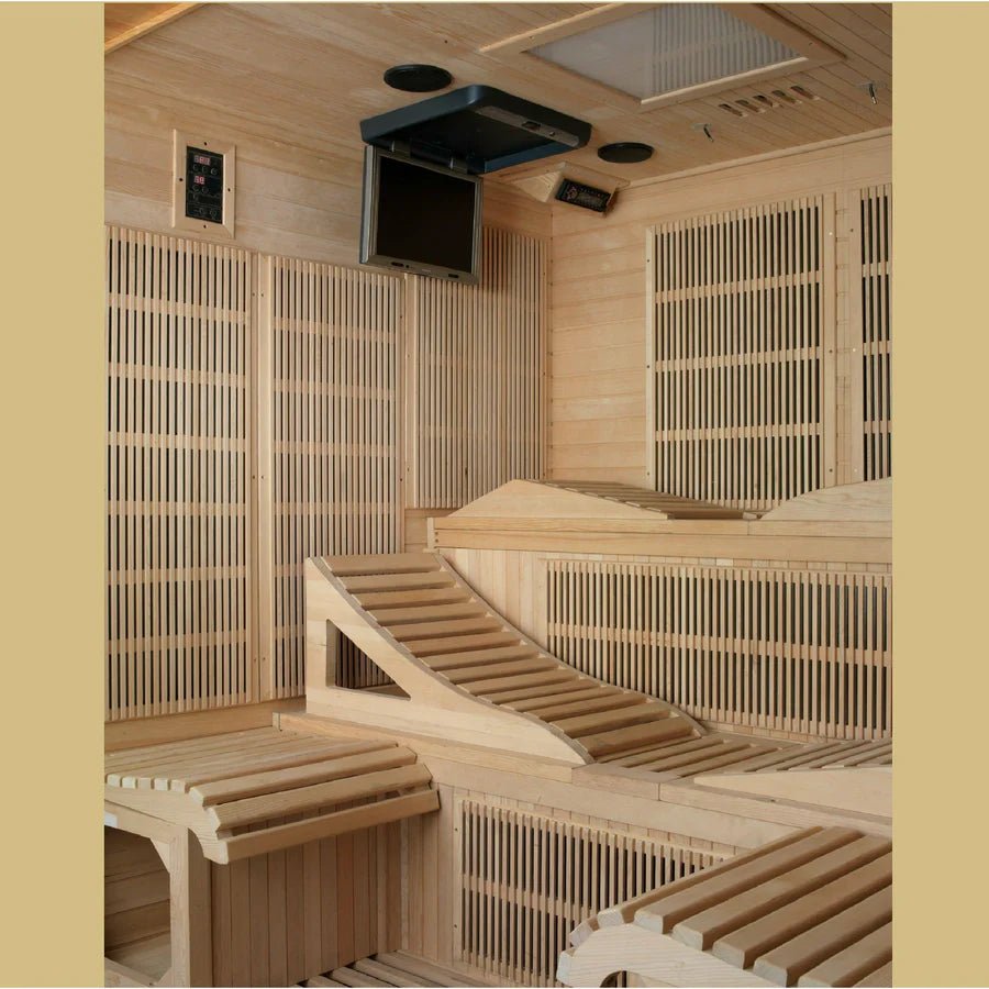 Golden Designs Monaco GDI-6996-01 Near Zero EMF 6-Person FAR Infrared Sauna-Golden Designs Inc-InHouse Wellness