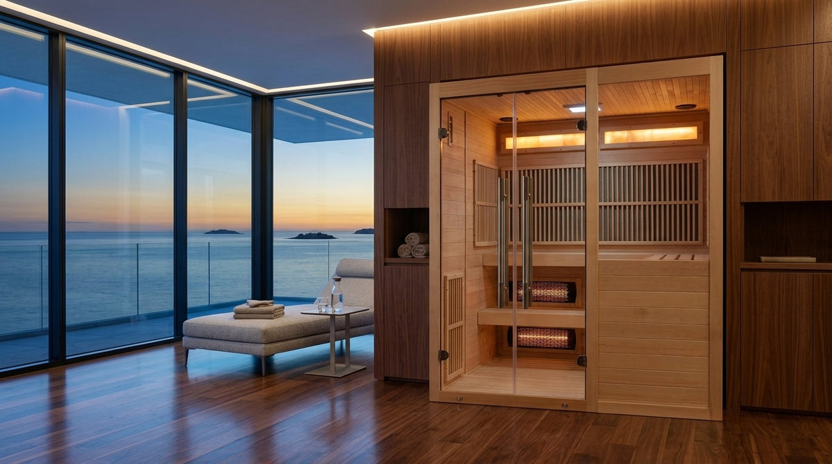 Golden Designs Toledo Per Hybrid Sauna (Indoor). Full Spectrum and Harvia Traditional Stove, image 12 of 12