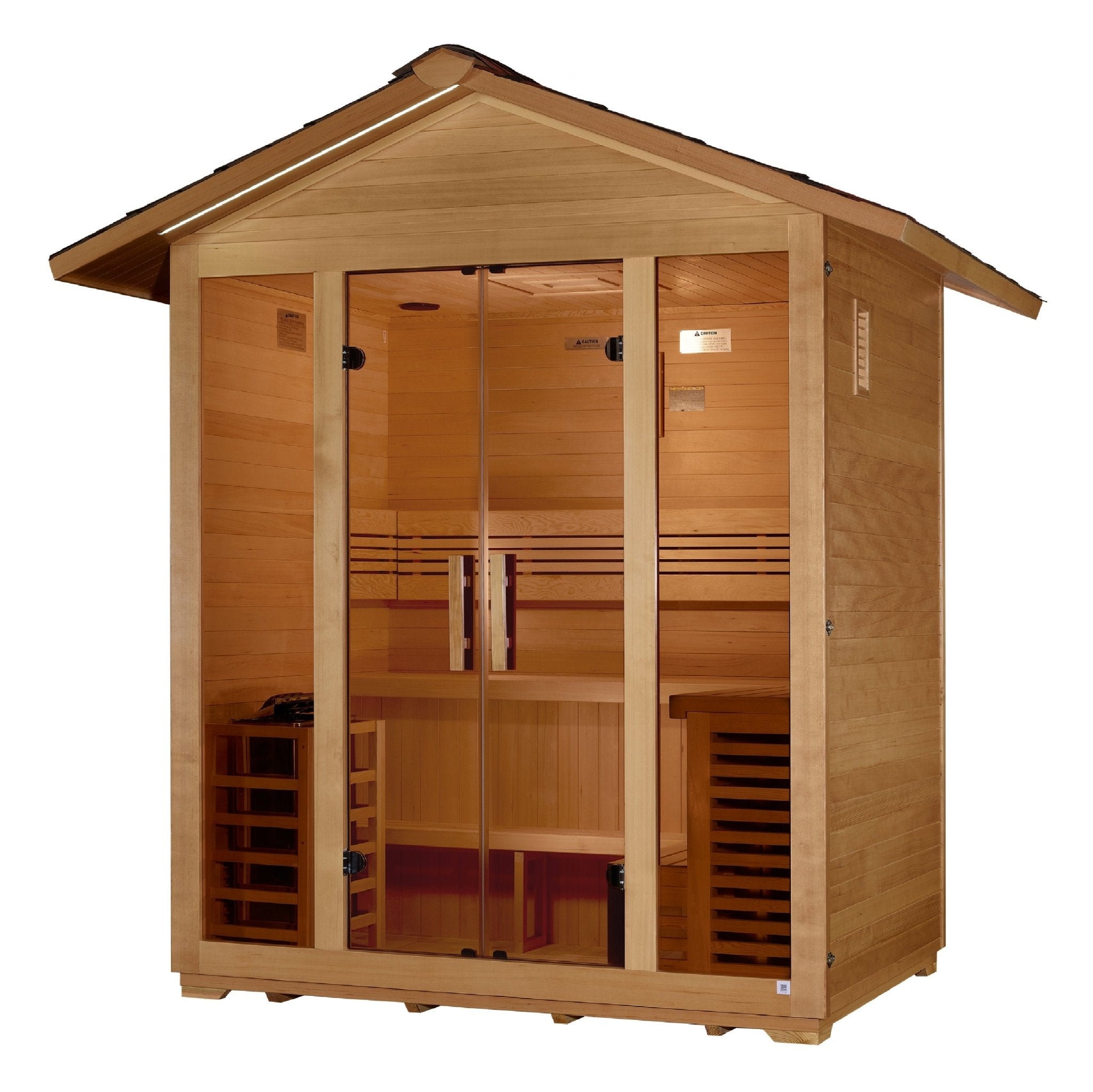 Golden Designs "Vorarlberg" 5-Person Traditional Outdoor Sauna - Canadian Hemlock-Golden Designs Inc-InHouse Wellness
