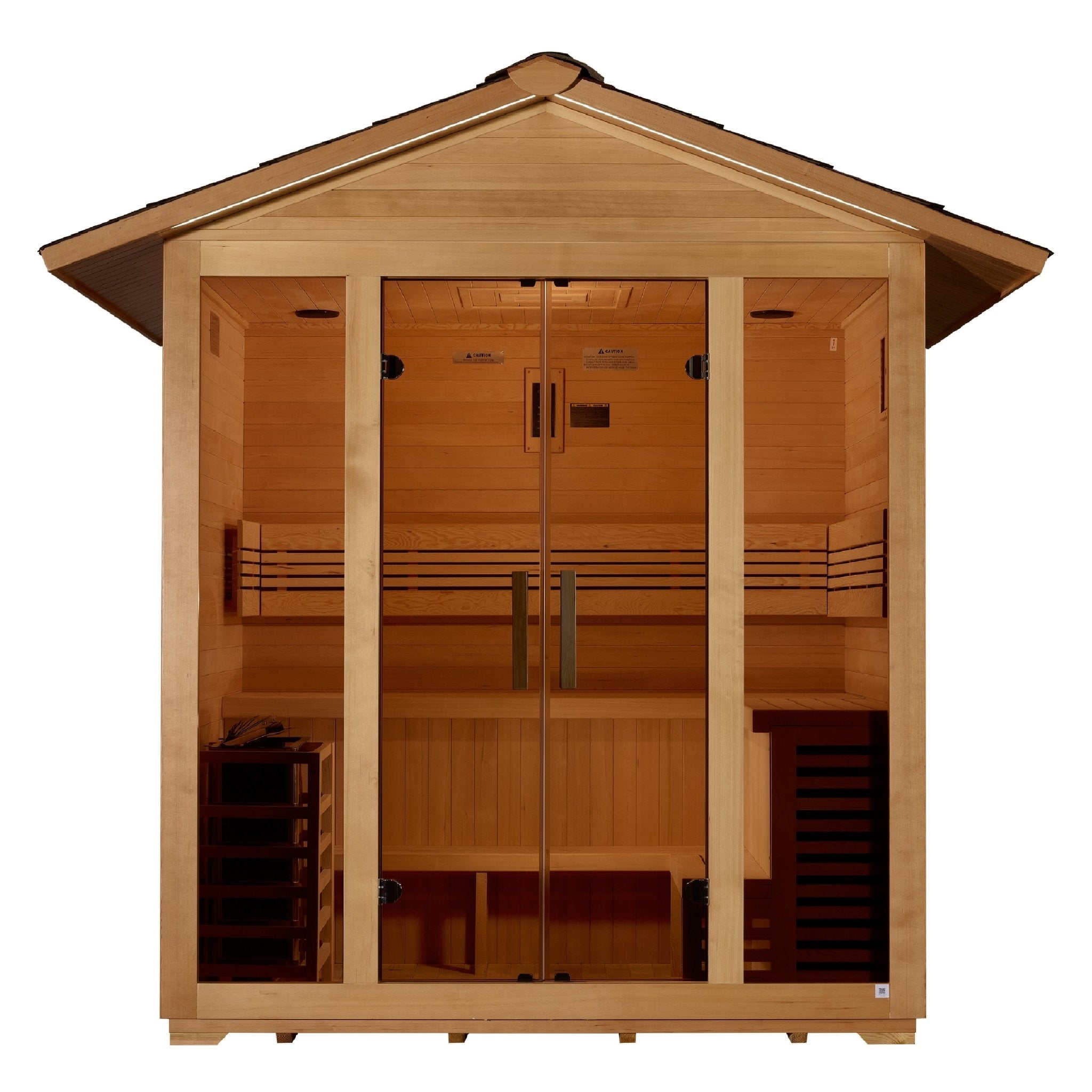 Golden Designs "Vorarlberg" 5-Person Traditional Outdoor Sauna - Canadian Hemlock-Golden Designs Inc-InHouse Wellness
