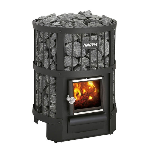 Harvia Legend 150 SS WH Sauna Stove Package – 16kW Wood-Burning Sauna Heater with Water Tank & Chimney Kit