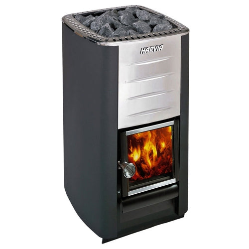 Harvia M3 BK MD FLK Wood-Burning Sauna Stove Package 16.5 kW