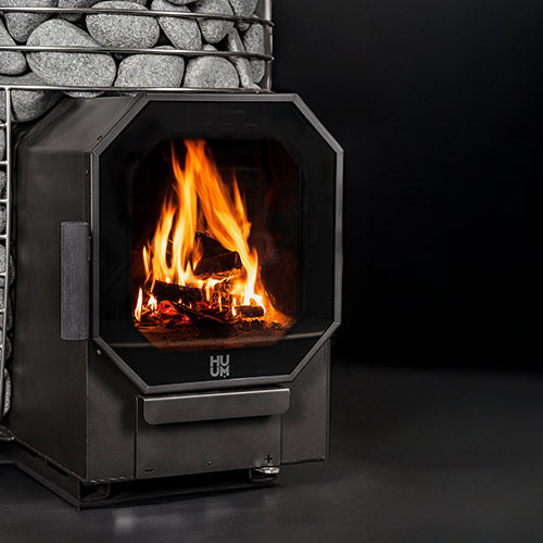 Wood-Burning Sauna Stove + Stones – 9.8kW – For 282–635 cu. ft. Sauna Rooms