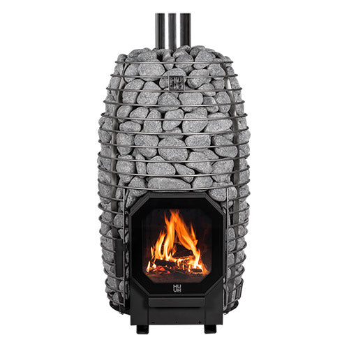 Wood-Burning Sauna Stove + Stones – 9.8kW – For 282–635 cu. ft. Sauna Rooms