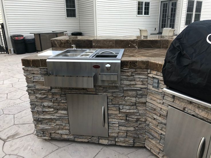Laguna Q GPV3100 Outdoor Kitchen Island – Premium 5-Burner Convection Grill with Deep Fryer and Side Burners-Cal Flame-InHouse Wellness