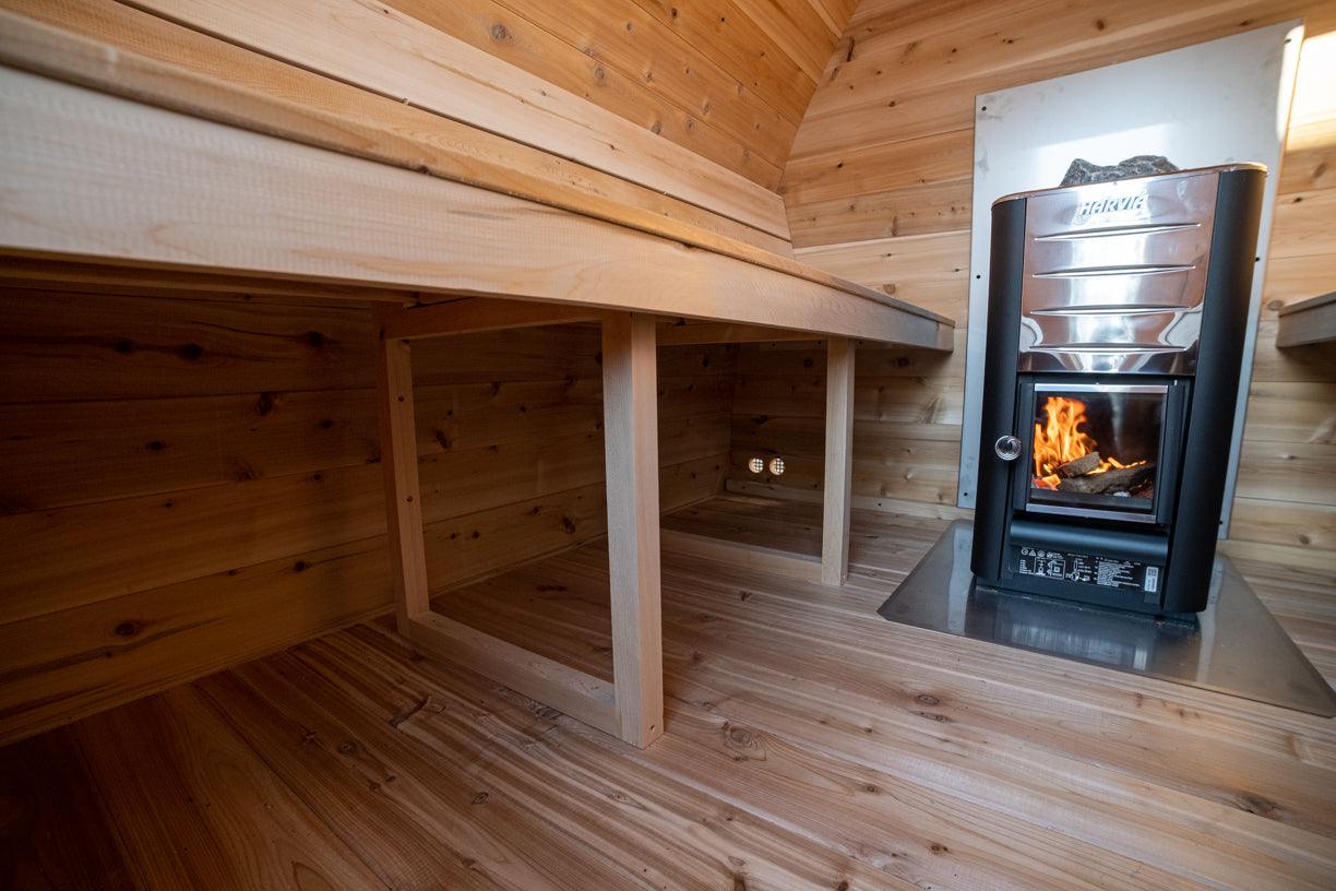 LeisureCraft CT MiniPOD Outdoor Sauna – 3-4 Person Cabin Sauna with Premium Cedar-Dundalk Leisurecraft-InHouse Wellness