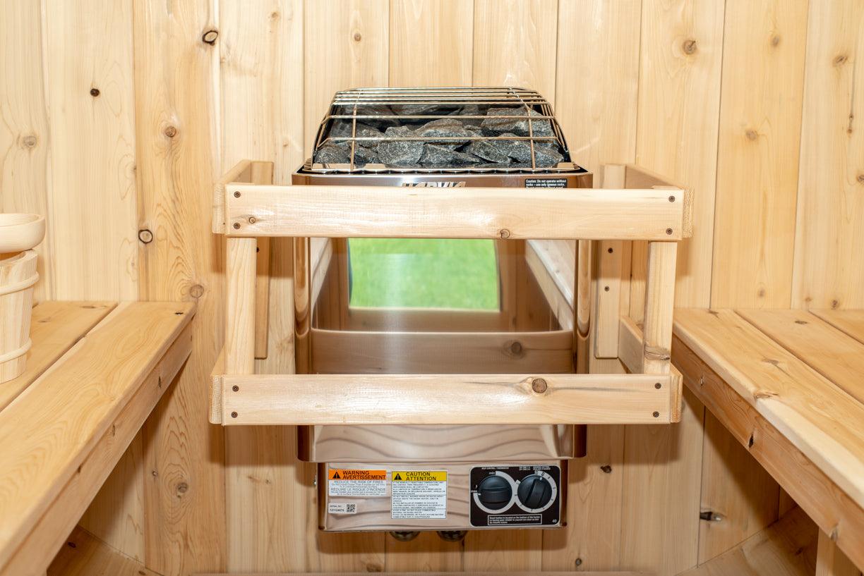 Leisurecraft Timber Harmony 4 Person Outdoor Barrel Sauna-Dundalk Leisurecraft-InHouse Wellness
