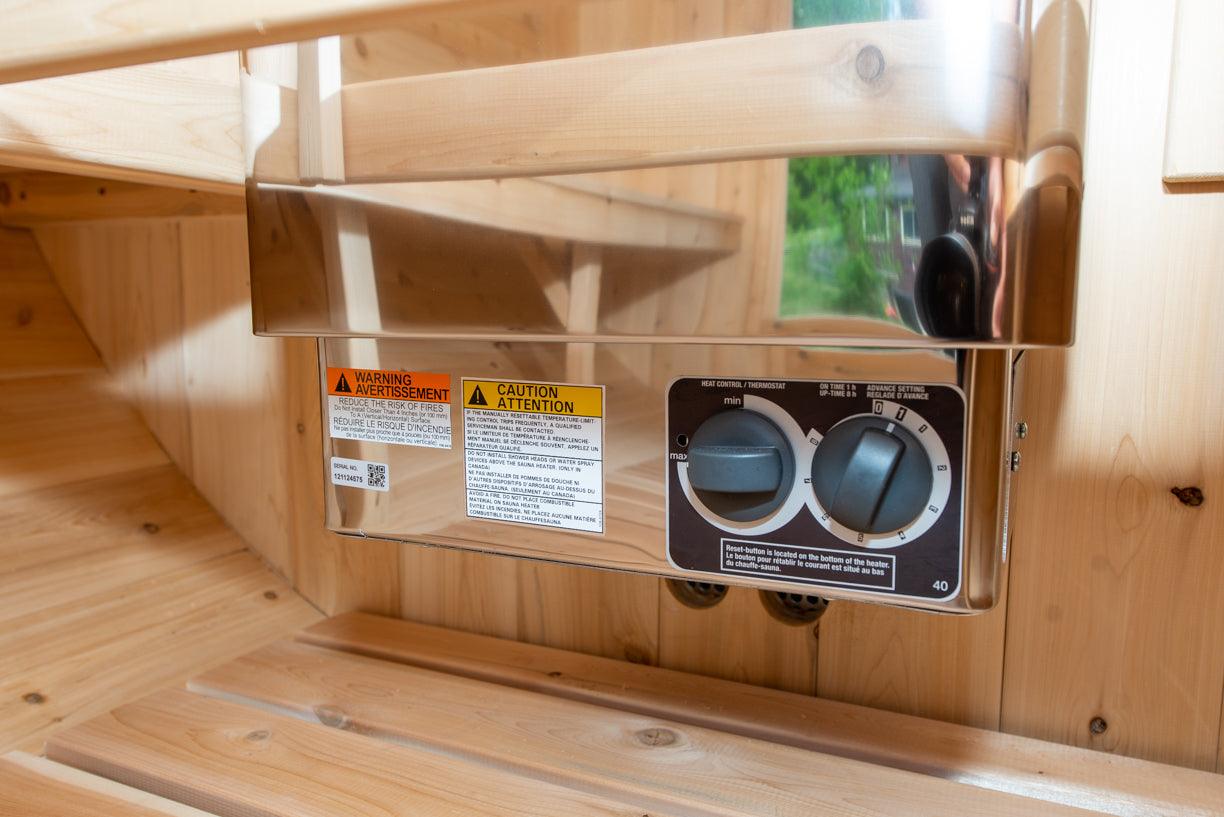 Leisurecraft Timber Harmony 4 Person Outdoor Barrel Sauna-Dundalk Leisurecraft-InHouse Wellness