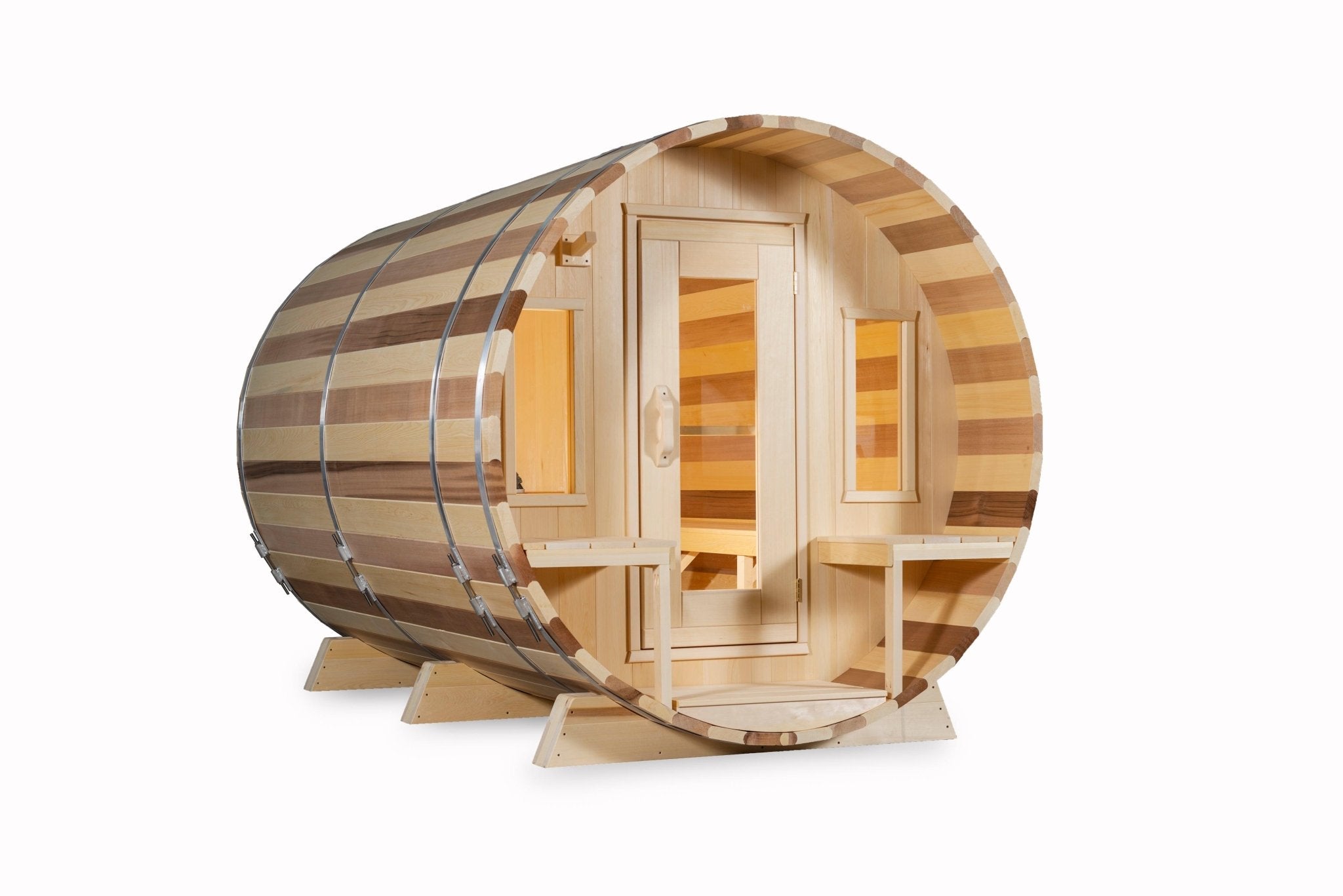LeisureCraft Tranquility Barrel Sauna for up to 8 People | Premium Canadian Cedar-Dundalk Leisurecraft-InHouse Wellness