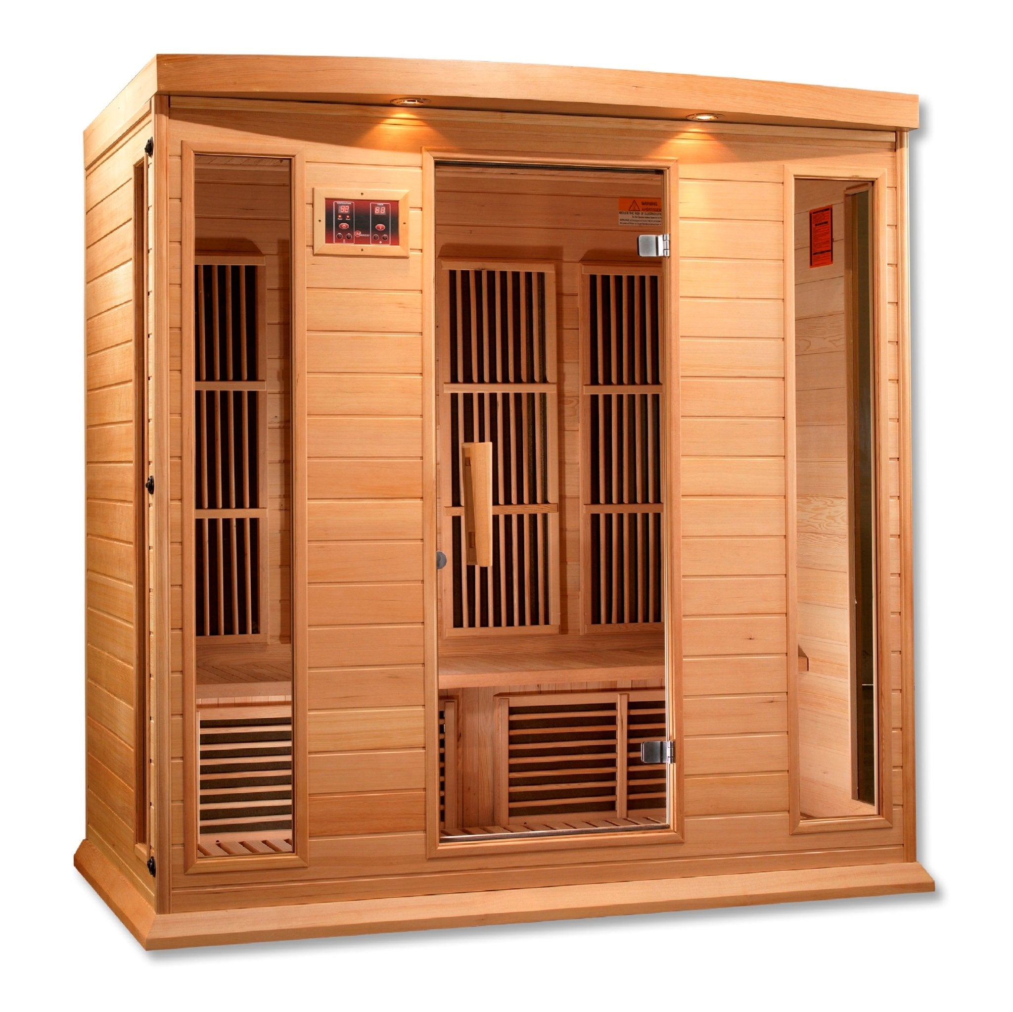 Maxxus 4-Person Low EMF FAR Infrared Sauna – Canadian Hemlock-Maxxus-InHouse Wellness