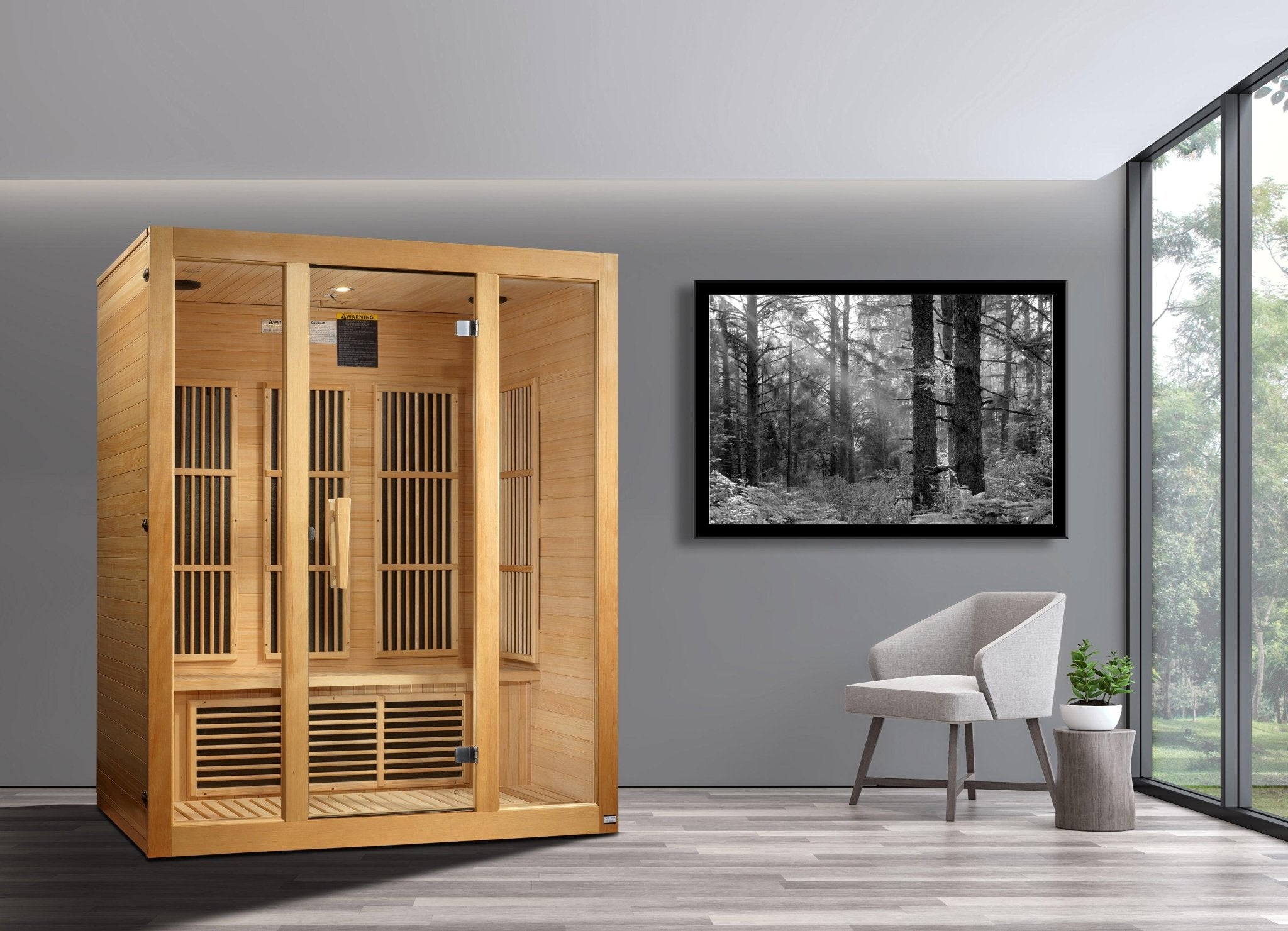 Maxxus "Bellevue" 3 Person Low EMF FAR Infrared Sauna-Maxxus-InHouse Wellness