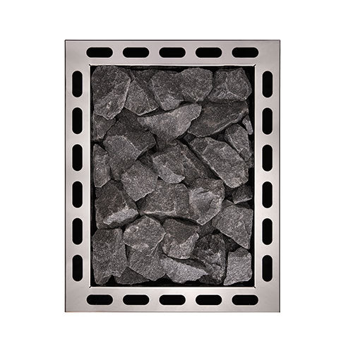 Narvi 30 Wood-Burning Sauna Stove 24 kW with Black Steel Casing & Glass Door