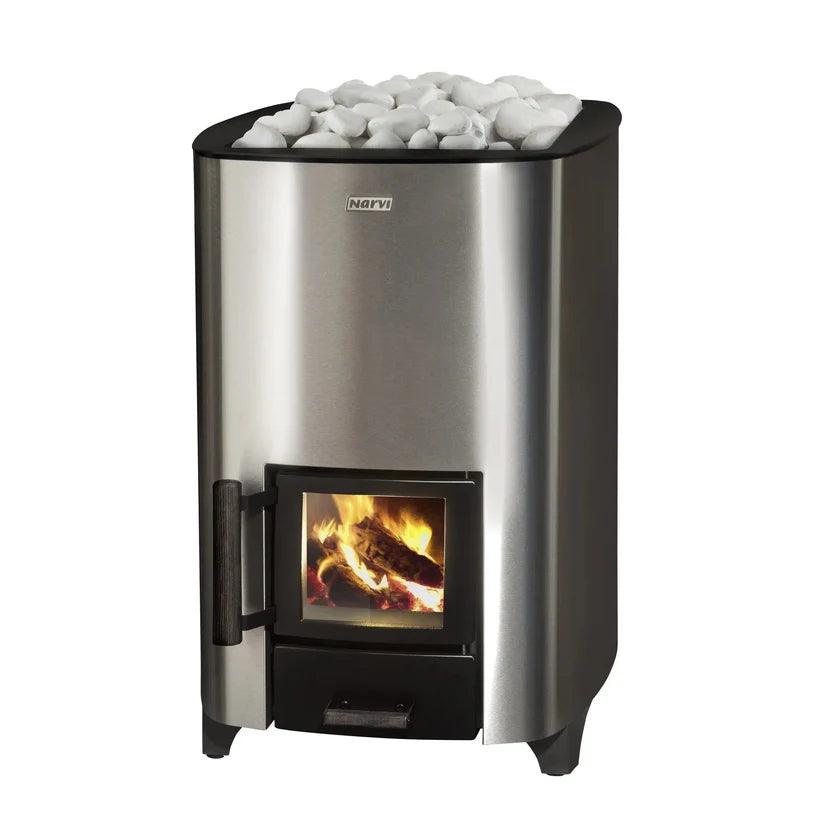 Narvi NC Black Wood Burning Heater-Dundalk Leisurecraft-InHouse Wellness