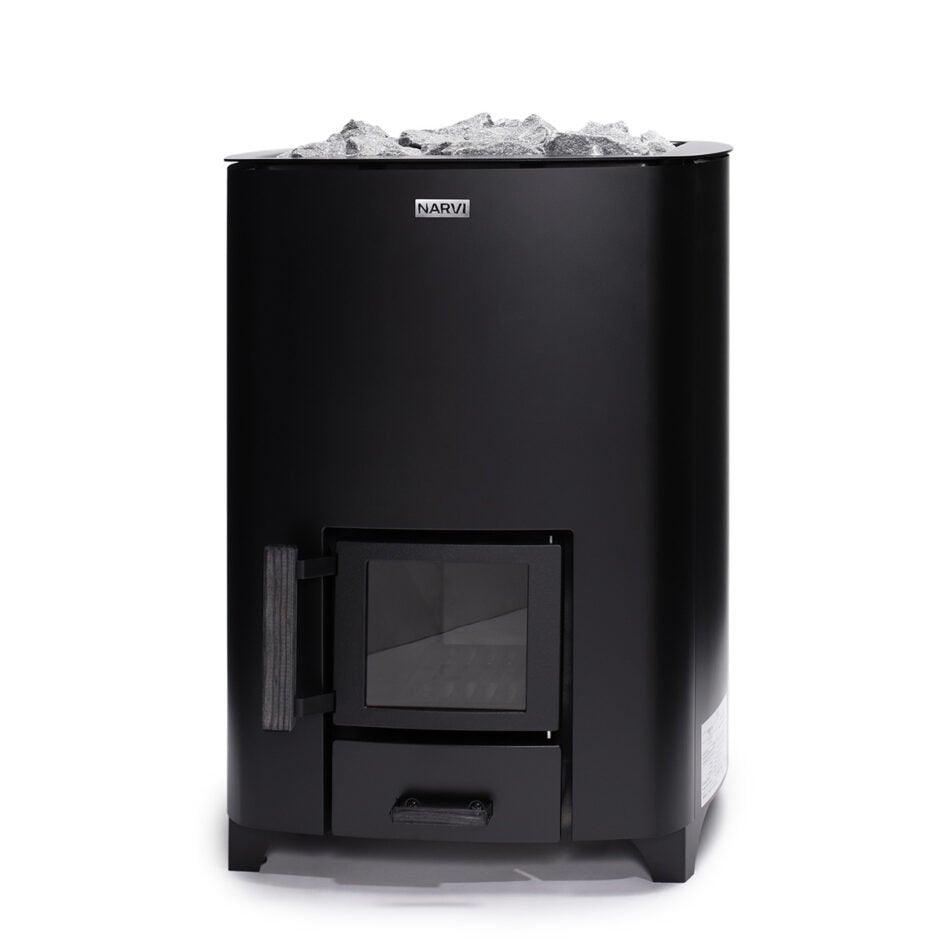 Narvi NC Black Wood Burning Heater-Dundalk Leisurecraft-InHouse Wellness