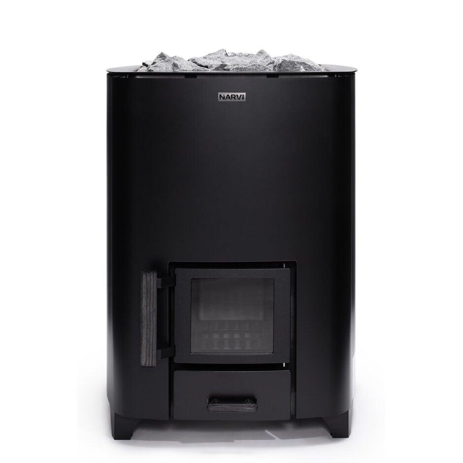 Narvi NC Black Wood Burning Heater-Dundalk Leisurecraft-InHouse Wellness