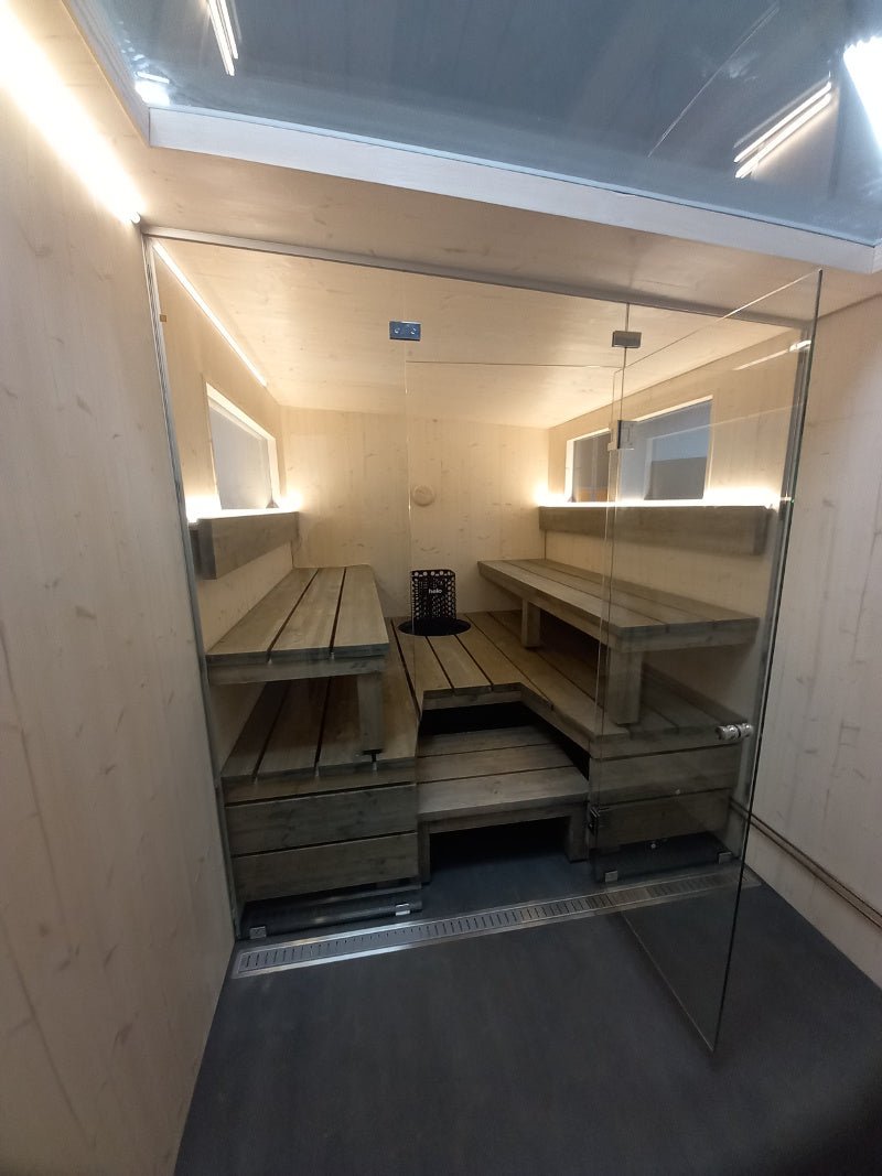 Ripavi Sointu Finnish Outdoor Sauna – Luxury 8-Person Sauna with Shower & Skylight-Ripavi-InHouse Wellness
