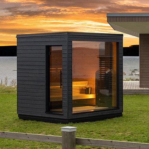 SaunaLife Model G6 Pre-Assembled Outdoor Home Sauna – 5 Person