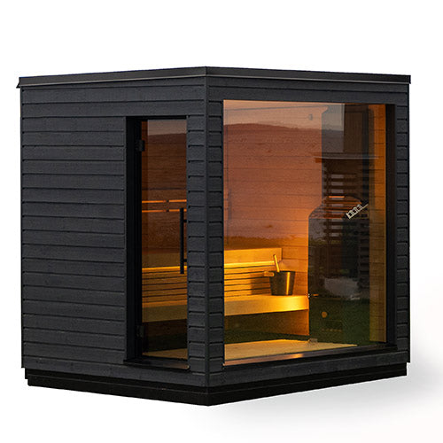 SaunaLife Model G6 Pre-Assembled Outdoor Home Sauna – 5 Person
