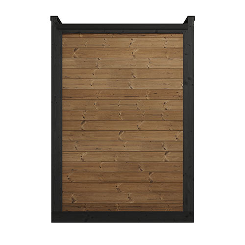 SaunaLife Model GL4 Outdoor Sauna Kit with Thermo-Spruce Walls, Bronze Tempered Glass Front & Wi-Fi LED Lighting