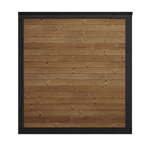 SaunaLife Model GL4 Outdoor Sauna Kit with Thermo-Spruce Walls, Bronze Tempered Glass Front & Wi-Fi LED Lighting