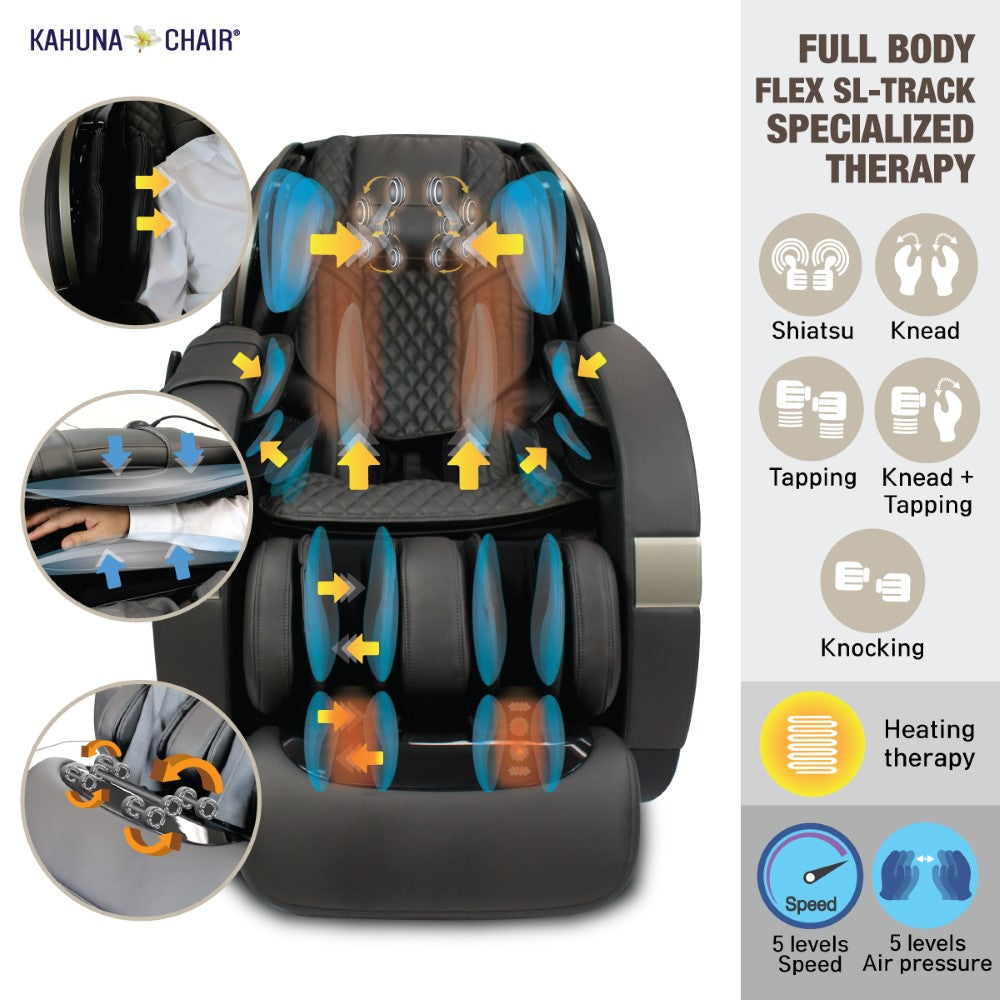 Kahuna Chair SM-9300 Premium 4D Massage Chair with Body Scan & Dual Heating
