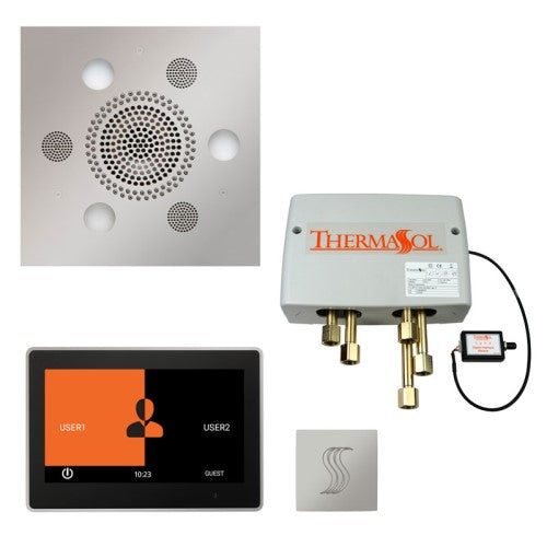 ThermaSol TWP10US Total Wellness Steam Shower Package – 10" ThermaTouch, Serenity 10 Rainhead, Digital Shower Valve, SteamVection Head
