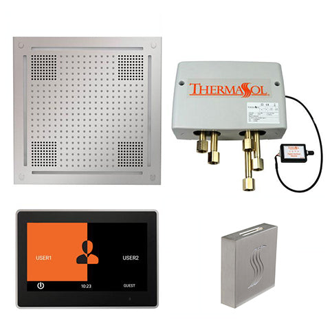ThermaSol TWPH10US – Total Wellness Steam Shower Package (Square Style)