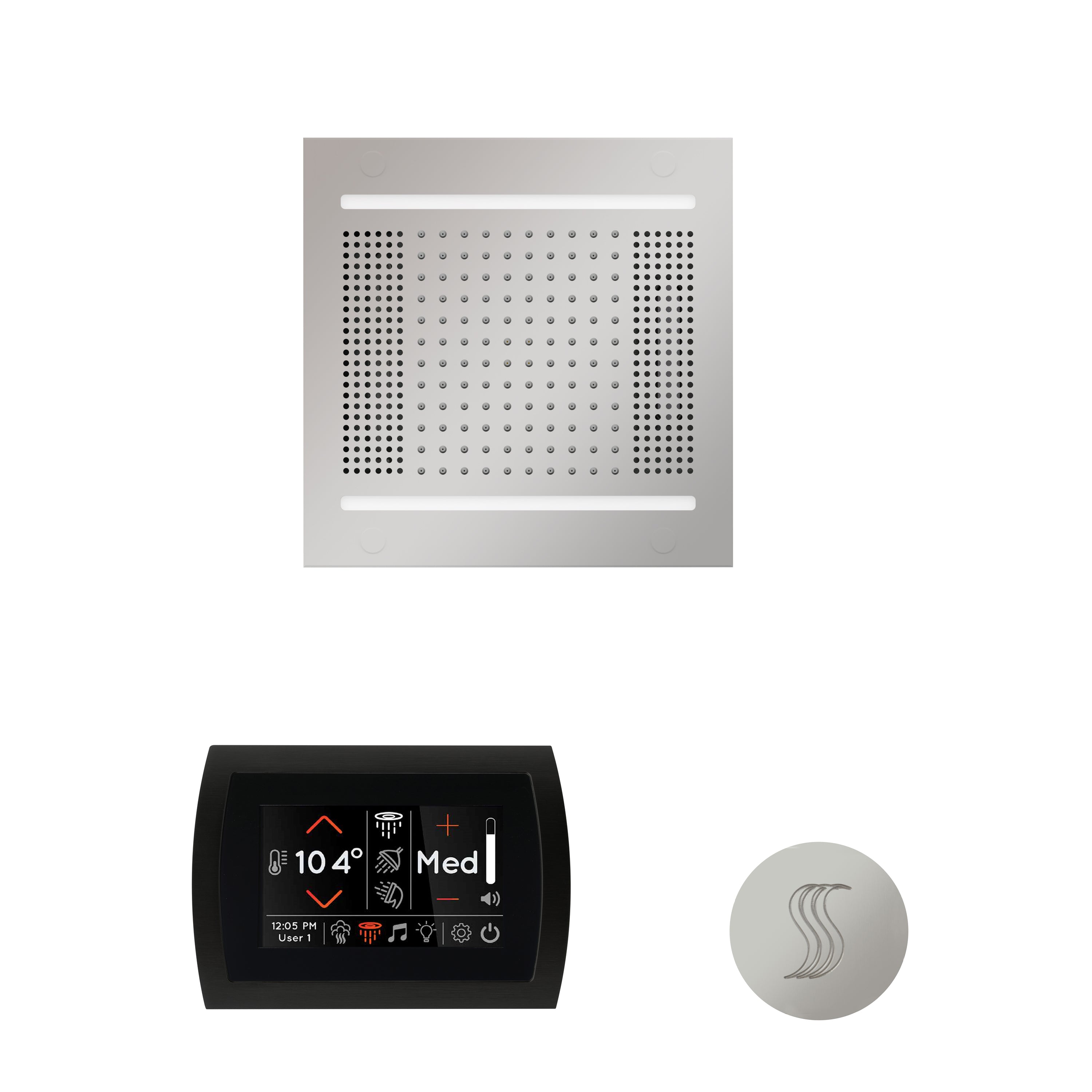 ThermaSol WH14STPSS Hydrovive Wellness Steam Package – 5" SignaTouch, HydroVive 14, SteamVection Head