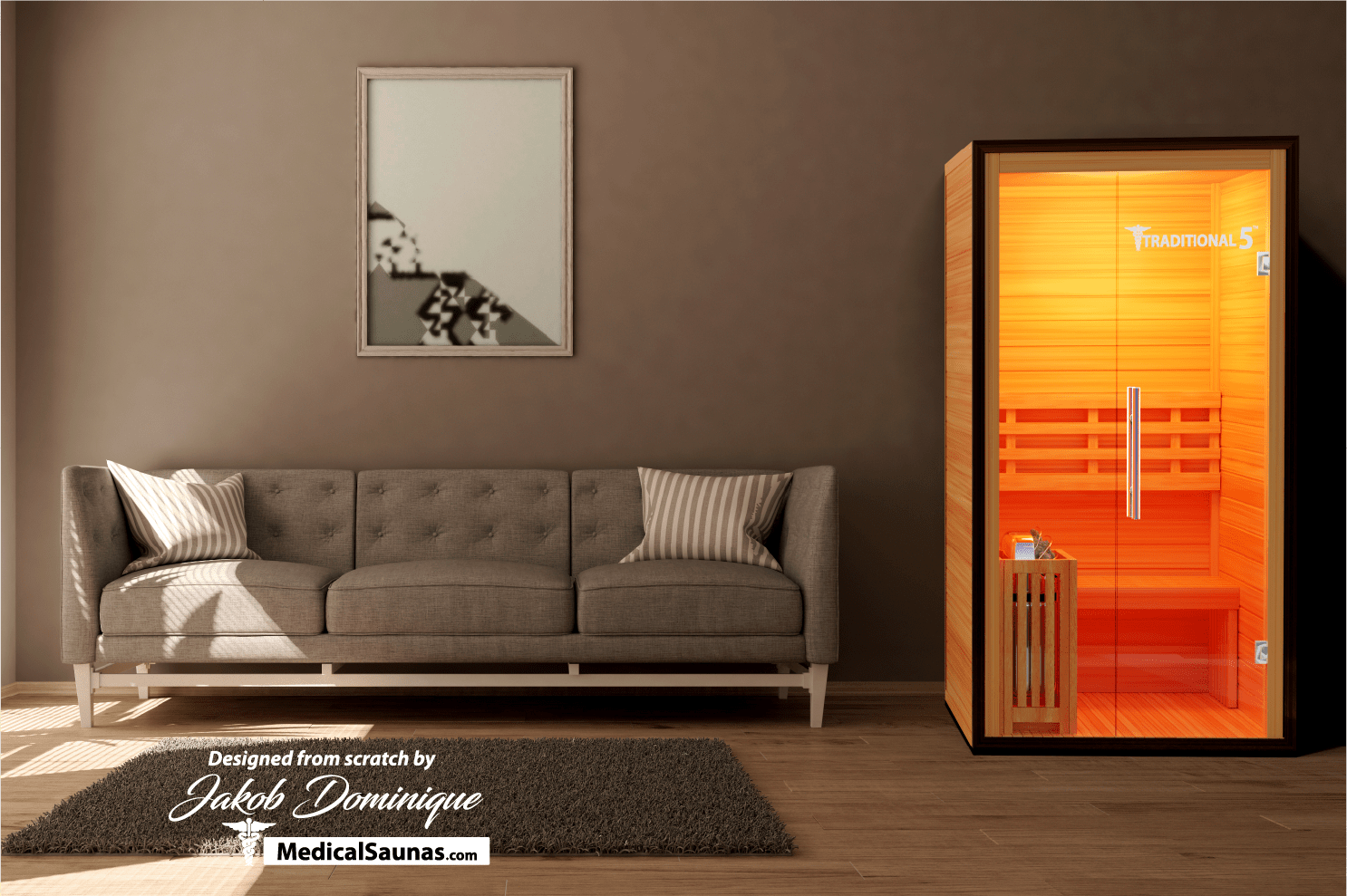 Traditional 5™ 2-Person Sauna - Steam Heat with 3D Therapy™-Medical Saunas-InHouse Wellness