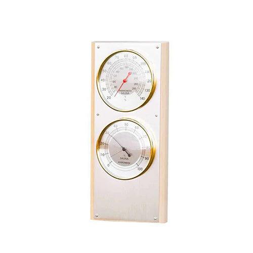 Wooden Thermometer-Hygrometer with Metal Faceplate-Scandia Manufacturing-InHouse Wellness
